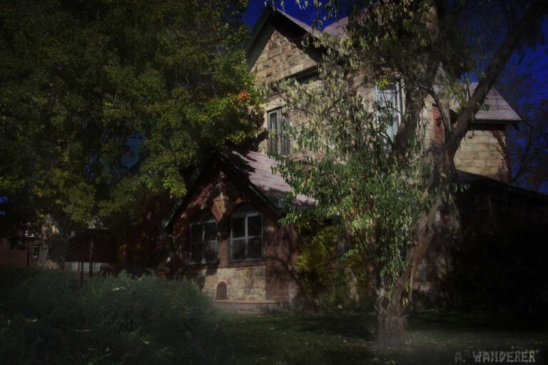 A spooky image of 3520 Newton Street in North Denver