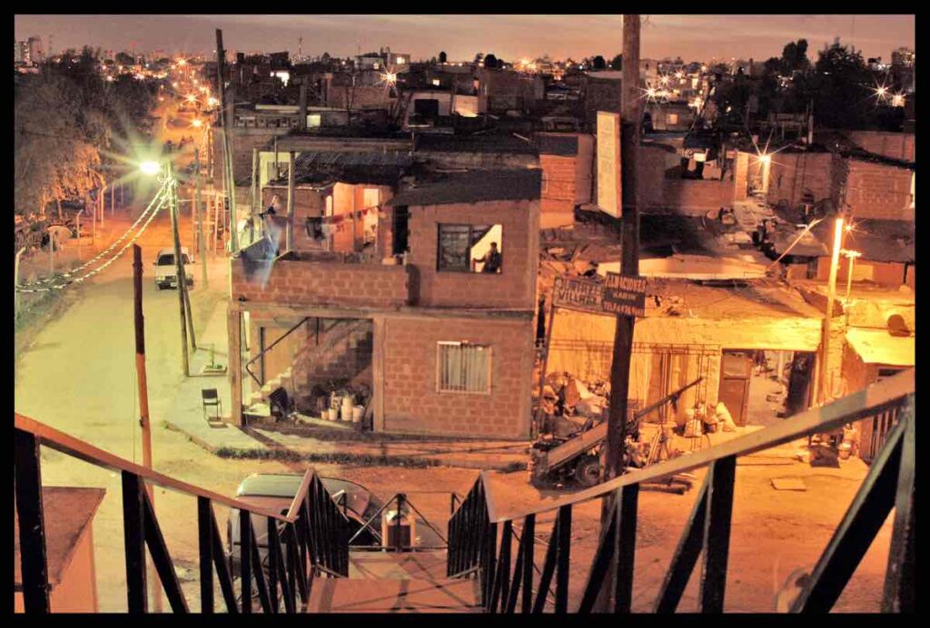 Precarious houses in Buenos Aires' slum neighborhood of Villa 20 