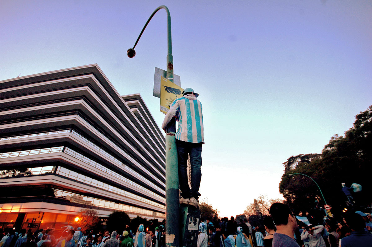 Crowds gathered in Buenos Aires for the 2014 World Cup